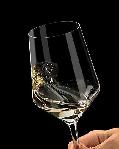 Red Wine Glasses Set of 4, Premium Crystal Wine Glasses Hand Blown,15 oz,Thin Rim,Long Stem,Perfect for Red or White,Daily...