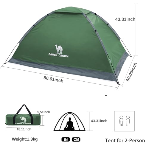 CAMEL CROWN Tents for Camping 2/3/4/5 Person Camping Dome Tent, Waterproof,Spacious, Lightweight Portable Backpacking Tent...