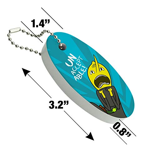 GRAPHICS & MORE Adventure Time Lemongrab Unacceptable Floating Keychain Oval Foam Fishing Boat Buoy Key Float