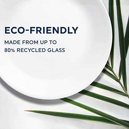 Corelle 4-Pc Versa Bowls for Pasta Salad and More, Service for 4, Durable and Eco-Friendly 30-Oz, Compact Stack Bowl Set, Microwave and Dishwasher Safe, White