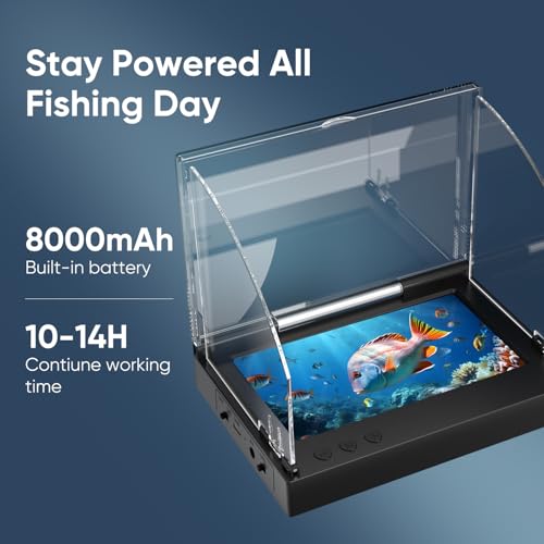 Underwater Fishing Camera 5 Inch, 1000TVL IPS Monitor Fish Finder, Wide Angle IP68 Waterproof, Infrared Night Vision with ...
