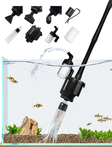 charmshine Electric Aquarium Gravel Cleaner [2025Edition] Removable Fish Tank Vacuum Water Changer Gravel Cleaner for Aqua...