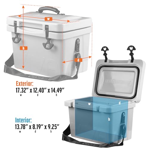 Cubix Outdoors Viva 14QT On-The-Go Personal Portable Hard Cooler Ice Chest | Everyday, Beach, Sports, Camping, Picnics, Lu...