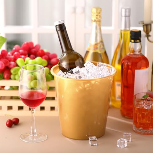Layhit 24 Pcs Plastic Ice Buckets for Parties 3 Liters Wine Bucket Portable Ice Holder Disposable Wine Cooler for Party We...