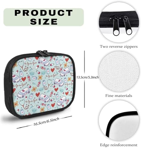 Rnyleeg First Aid Bag for Kids,Ambulance Nursing First Aid Kit Pouch Bag Empty for Car,Home,Travel,Camping,Hiking