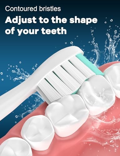 Toothbrush Replacement Heads for Philips Sonicare: Sonic Replacement Heads Compatible with Phillips Electric Toothbrush ProtectiveClean 4100 5100 5300 C2 G2 C1 W, Medium Soft - 8 Pack