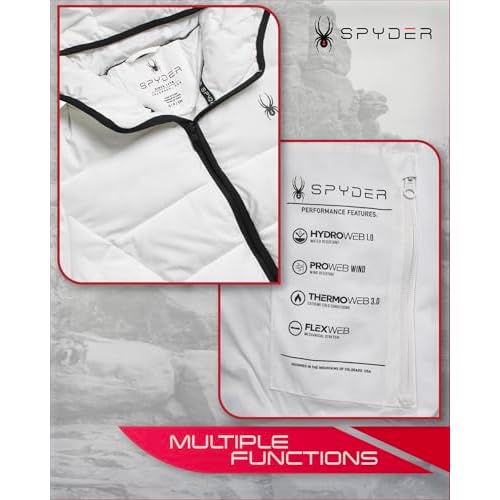 Spyder Women's Puffer Jacket - Water-Resistant Insulated Winter Coat with Cinched Waist - Womens Hooded Quilted Jacket (S-XL)