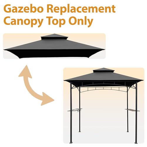 Coastshade Replacement Gill Gazebo BBQ Canopy Top for Model #L-GG001PST-F,8x5 Gazebo Grill Canopy BBQ Gazebos Top Only(Gray)
