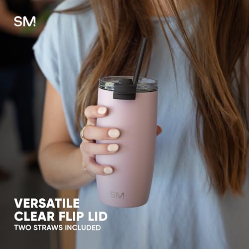Simple Modern Travel Coffee Mug Tumbler with Flip Lid | Reusable Insulated Stainless Steel Cold Brew Iced Coffee Cup Therm...
