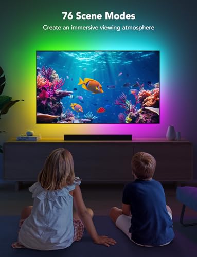 Govee TV LED Backlight Strip, RGBIC Smart LED Backlight for 40-50inch TVs, Music Sync, Wi-Fi Bluetooth & App Control, Work...