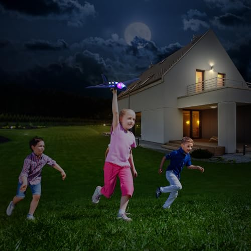 Wesfuner 3 Pack Foam Airplane Launcher Toys, 2 Flight Mode Glider Plane,Kids Flying Toy,3 4 5 6 7 8 9 10 11 12 Year Old Bo...