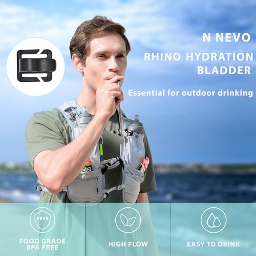 N NEVO RHINO Hydration Bladder 2L-3L,Water Reservoir for Hiking Backpack Leak Proof Water Storage Bladder,BPA-Free Water P...