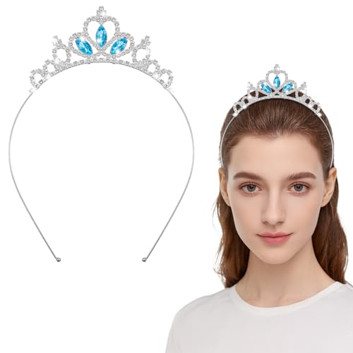 Larrel Princess Crown,Crystal Tiaras for Women,Pageant Silver Tiaras Headband Rhinestone Crowns Princess Hair Accessories ...