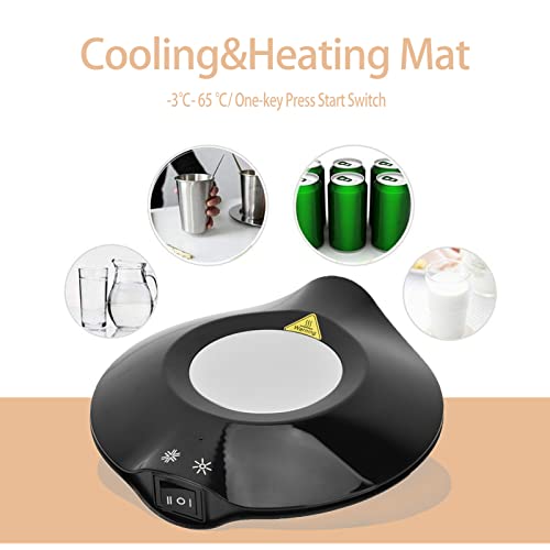 Yoidesu Cup Cooler Coffee Warmer, 2 in 1 Beverage Warmer and Drink Cooler, -3℃- 65 ℃ USB Heating and Cooling Mat Coffee Te...