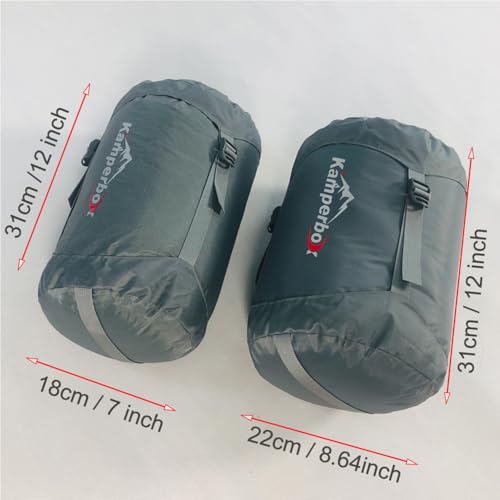 Kamperbox Outdoor Camping Down Sleeping Bag, Mummy Shape, 1000g Grey Down Fill, Waterproof Winter Warm, 20D Nylon Shell, ...