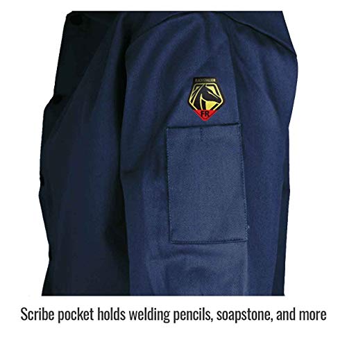 Black Stallion FN9-30C 30" 9oz. Navy FR Cotton Welding Jacket