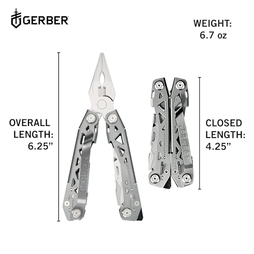 Gerber Gear Suspension-NXT 15-in-1 EDC Multi tool with Pocket Knife, Needle Nose Pliers and Wire Stripper Tools, Gifts for...