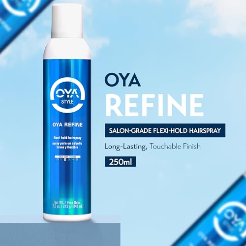 OYA REFINE Flexi-Hold Hairspray - Lightweight Flexible Hold Finishing Hair Spray for Fine Medium Hair - Volumizing Fast Dr...