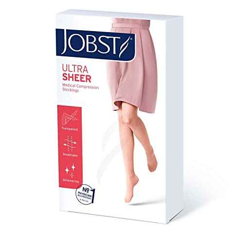 JOBST UltraSheer Compression Stockings, 20-30 mmHg, Knee High, Closed Toe