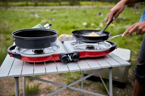 Coleman Fold ‘N Go 2-Burner Propane Stove, Dual Adjustable Burners with 20,000 BTUs of Power & InstaStart Ignition, Great ...