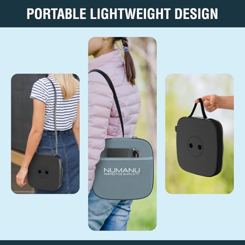 NUMANU 2025 Upgraded Collapsible Stool & 3IN1 Cushioned Carry Bag, Max 620lbs, 18" Height Adjustable Portable Stool Retrac...