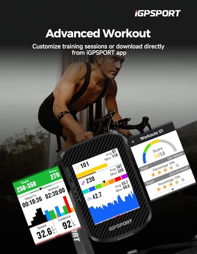 iGPSPORT BSC300T Wireless Bike Computer GPS, Touchscreen Offline MAP Navigation Off Course Warning Compatible with Insta 3...