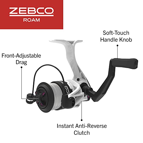 Zebco Roam Spinning Reel and Fishing Rod Combo, 6-Foot Fiberglass Fishing Pole, Split ComfortGrip Handle, Soft-Touch Handl...