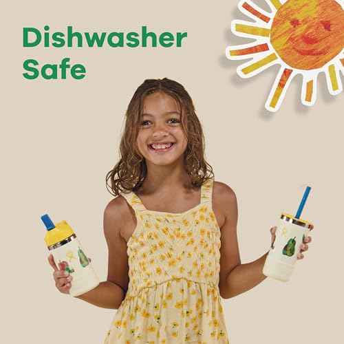 Hydro Flask Kids Water Bottle and Tumbler Bundle Set for School - Stainless Steel and Insulated with Straw Cap - 12 Oz World of Eric Carle¢â Caterpillar