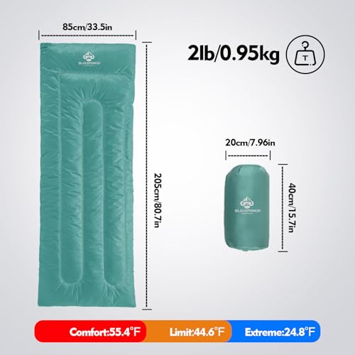Blackpongo Ultralight Sleeping Bag - Envelope Lightweight Portable, Waterproof, Comfort with Compression Sack - Great for ...