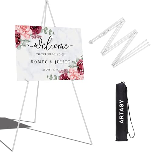 ARTASY 63" Easel Stand for Wedding Signs, Posters, Portable Artist Easel for Painting Canvas, Tripod for Home and Office, ...