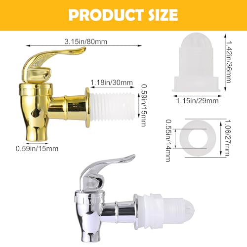 OHOH 4 Pack Spigot for Beverage Dispenser, Plastic Water Spigot Dispenser Replacement, Drink Spout Faucet Water Dispenser ...