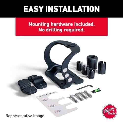 Taylor Made KW-Series Flagpole Mount for Boats, Universal Clamp-On Mount, Fits 3/4", 1", 1-1/4" Flagpoles, No Drilling Required, Mounting Hardware Included
