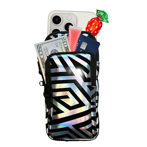 RaveVault Anti-Theft Rave Cell Phone Bag with Locking Zippers, Hidden Pocket – Perfect Phone Pouch for Ravers and Festival...