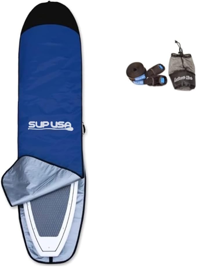 Premium SUP USA Paddleboard Bag | 10' 6" Blue | Protects Paddleboards, Surfboards and more | Free SUP USA Rack Pads
