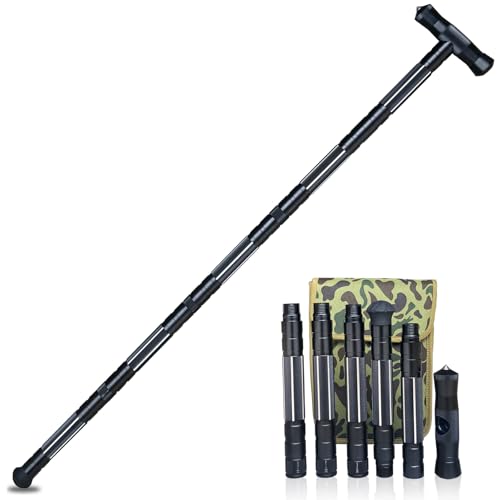 Autuveen Hiking Tactical Stick Walking Staff,Portable Walking Sticks Trekking Poles Outdoor Multitool Camping Gear for Men...