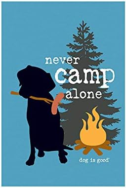 Flagology.com, Never Camp Alone, Garden Flag 12.5" x 18", Outdoor Flag, Exclusive Premium Fabric, Camping (Never Camp Alon...