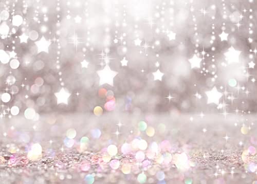 BELECO 8x6ft Fabric Bokeh Backdrop Abstract Holidays Twinkle Lights on Background Sequin Spot Phtography Backdrop for Part...