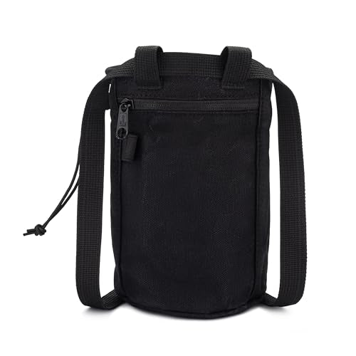 Oso Supply Co - Waxed Canvas Chalk Bag for Rock Climbing, Bouldering Chalk Bucket with Belt, Waterproof, Zippered Pocket -...
