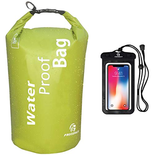 Freegrace Waterproof Dry Bag - Lightweight Dry Sack with Seals and Waterproof Case - Float on Water - Keeps Gear Dry for K...