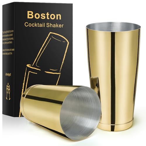 Stainless Steel Boston Shaker - 2-piece 18oz & 28oz Professional Bartender Cocktail Shaker Bartender Shaker Kit - CTSK0013...
