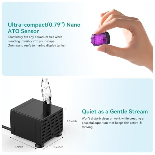 Auto Top Off System ATO Saltwater Aquarium,Water Top Off System for Aquarium,Reef Tank＆Fish Tank- Purple