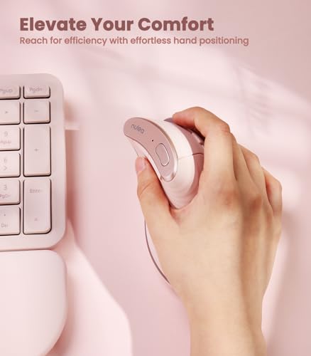 Nulea M510 Vertical Mouse Wireless, Ergonomic Mouse for Comfy Tracking, 3 Adjustable DPI (800-1200-1600), 2.4G Wireless Ve...