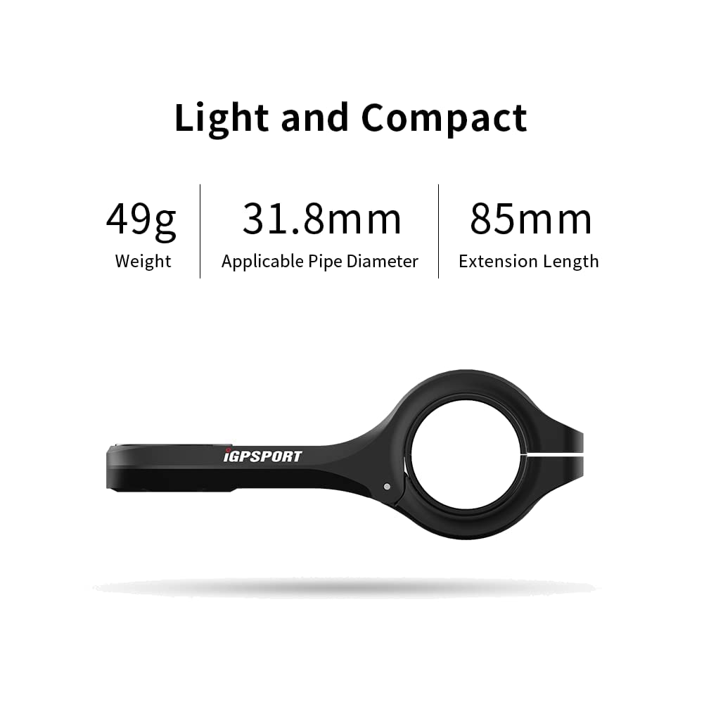 Igpsport Extended Out Front Bike Mount Compatible With Garmin Edge 200,500,510,520,800,830,1000,1030 Bike Computer,Fits 31.8Mm H