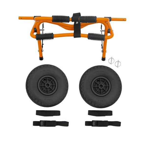 Kayak Cart – 150 Lbs Capacity Canoe Dolly with Airless Tires, Foldable Aluminum Frame, and Carrying Bag for Personal Water...