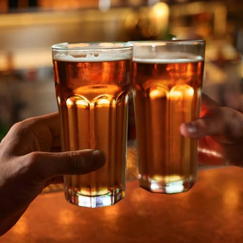 Etolies Highball Drinking Glasses Set of 9, Water Glasses 16 oz,Iced Tea Glasses for Water, Juice, Cocktails,Milkshake,Cok...