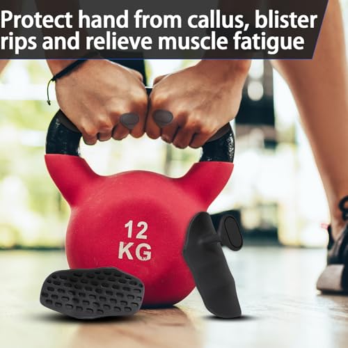 NiuMid Anti-Slip Workout Grips - Ergonomic Rubber Hand Protector Gloves for Weight Lifting, Pull-Ups, Gym Training and Exe...