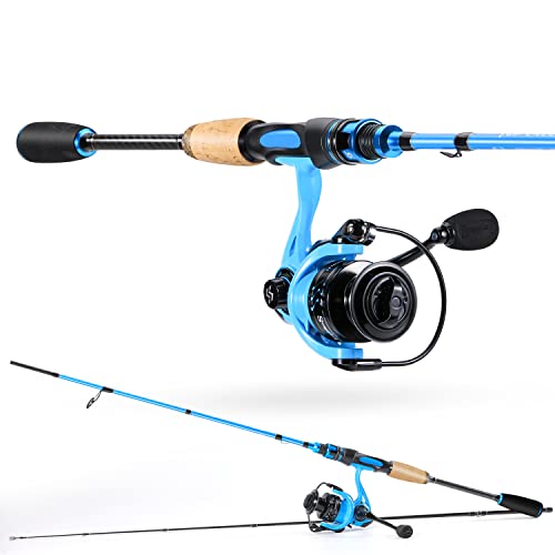 Sougayilang Spinning Combo, Medium Heavy Fishing Pole and 2000 Spinning Reel Set, Fishing Rod and Reel Commbo for Bass Fis...