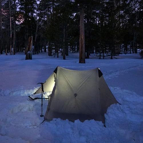 MOXIHIKE 3FULGEAR Lanshan 2 Tent 2 Person Ultralight Camping Tent, 3/4 Season Professional 15D Silnylon Rodless Tent for C...