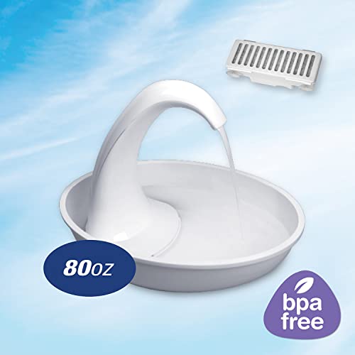 Pioneer Pet Swan Pet Drinking Fountain for Cats and Dogs - 80oz Capacity, Great for Multiple Pets – Great for Pets Who Lov...