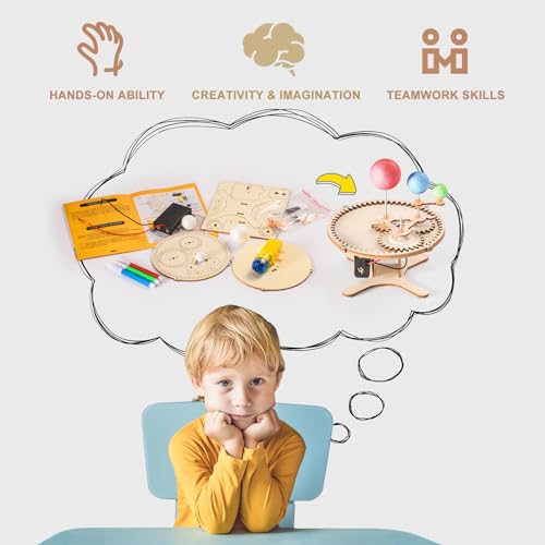 STEM Science Kits for Kids Ages 8-12 8-10, Wood Building Crafts Kits for Boys, STEM Toys for Ages 8-13 9 10 11 Year Old Gi...